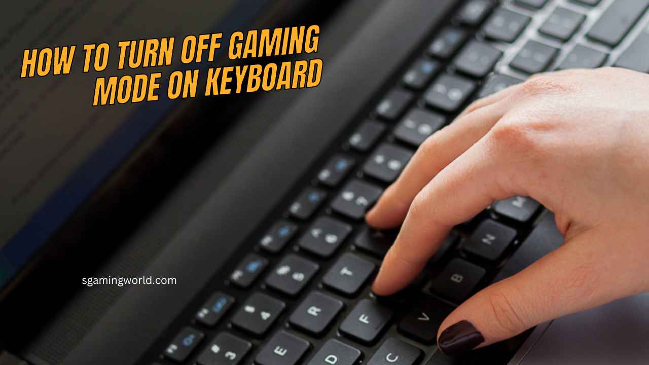 User pressing a key combination to turn off gaming mode on a mechanical keyboard